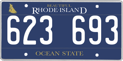 RI license plate 623693