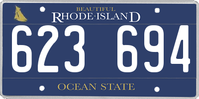 RI license plate 623694