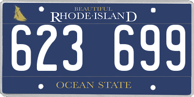 RI license plate 623699