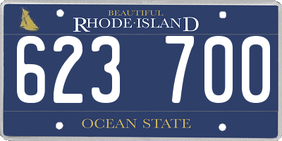 RI license plate 623700