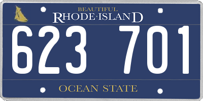 RI license plate 623701