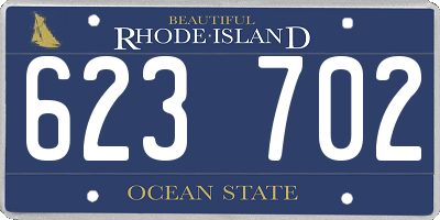 RI license plate 623702