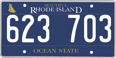 RI license plate 623703
