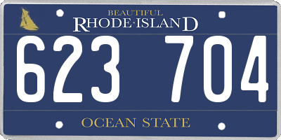 RI license plate 623704