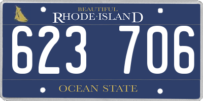 RI license plate 623706