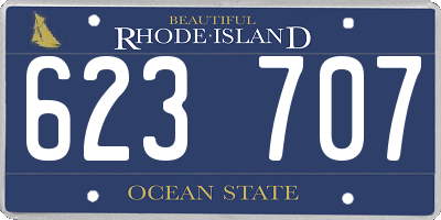 RI license plate 623707