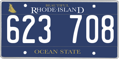 RI license plate 623708