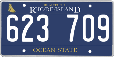RI license plate 623709