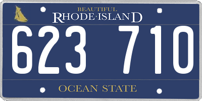 RI license plate 623710