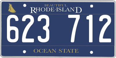 RI license plate 623712