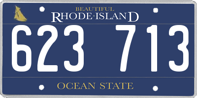 RI license plate 623713