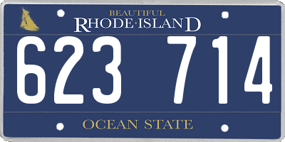 RI license plate 623714