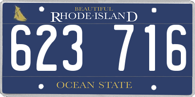 RI license plate 623716