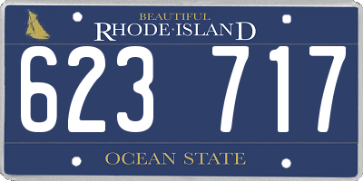 RI license plate 623717