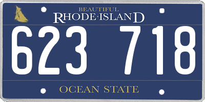 RI license plate 623718