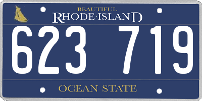 RI license plate 623719