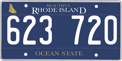 RI license plate 623720