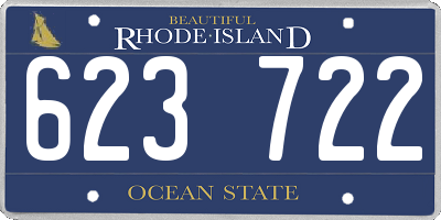 RI license plate 623722