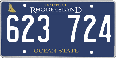 RI license plate 623724