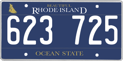 RI license plate 623725