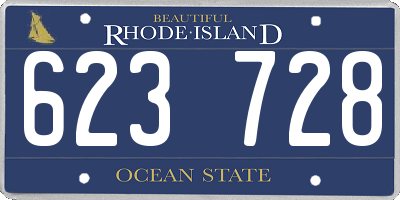 RI license plate 623728