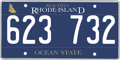 RI license plate 623732