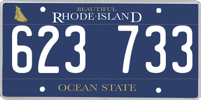 RI license plate 623733