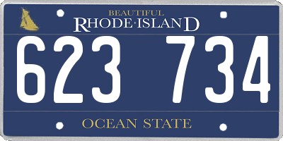RI license plate 623734