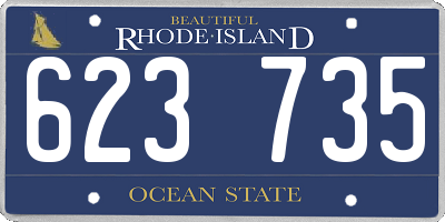 RI license plate 623735