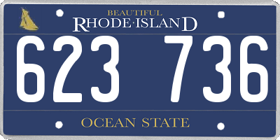 RI license plate 623736