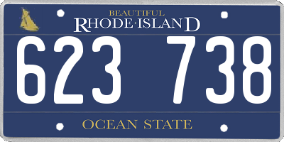RI license plate 623738