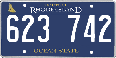 RI license plate 623742