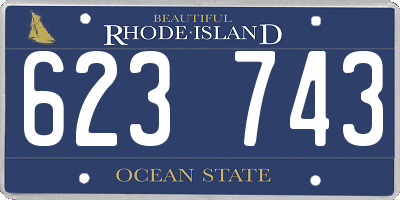RI license plate 623743