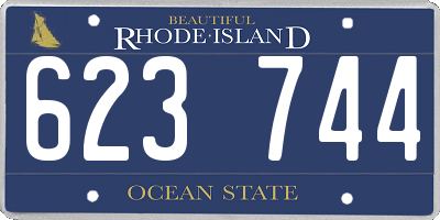 RI license plate 623744
