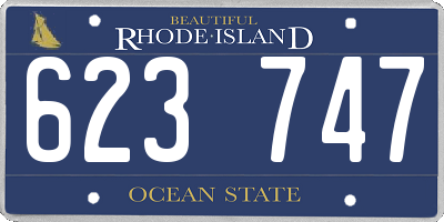 RI license plate 623747