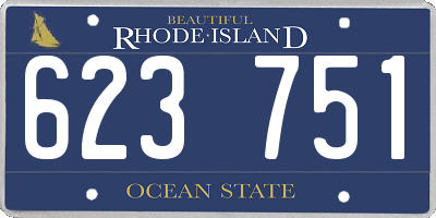 RI license plate 623751