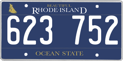 RI license plate 623752
