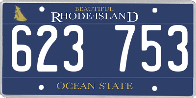 RI license plate 623753