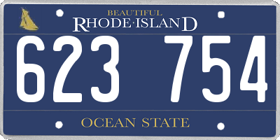 RI license plate 623754