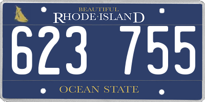 RI license plate 623755