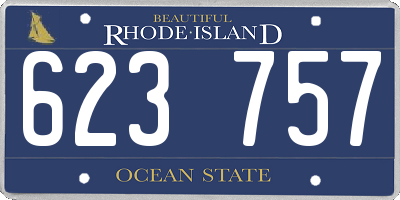 RI license plate 623757