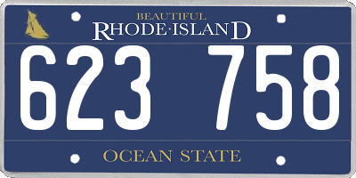 RI license plate 623758