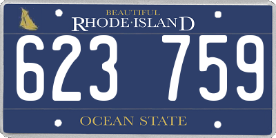 RI license plate 623759