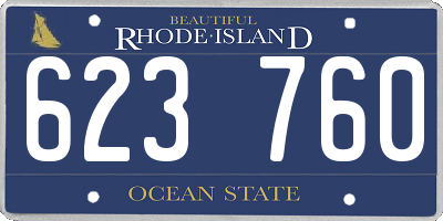 RI license plate 623760