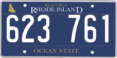 RI license plate 623761