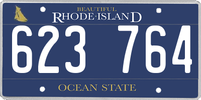 RI license plate 623764