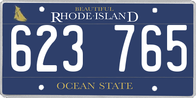 RI license plate 623765