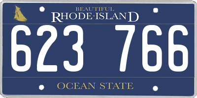 RI license plate 623766