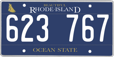 RI license plate 623767