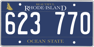 RI license plate 623770
